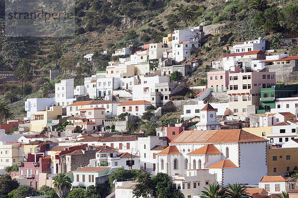 Häuser  Vallehermoso  La Gomera  Kanarische Inseln  Spanien  Europa