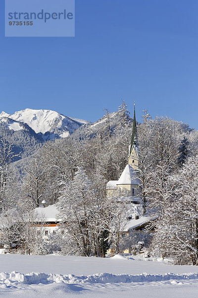 Wallfahrtskirche Maria zu den sieben Linden in Raiten  Gemeinde Schleching  Chiemgau  Oberbayern  Bayern  Deutschland  Europa