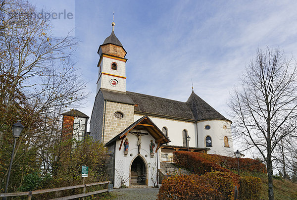 Wallfahrtskirche Maria Eck  Siegsdorf  Chiemgau  Oberbayern  Bayern  Deutschland  Europa