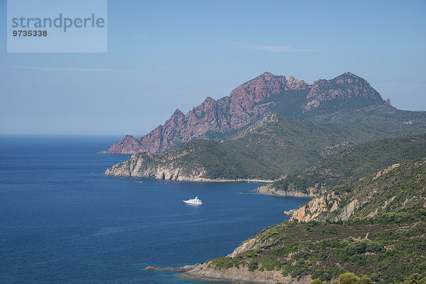 Landzunge an der Westküste von Korsika  Golf von Porto  Korsika  Frankreich  Europa