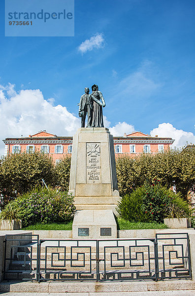 Le monument aux morts  Kriegerdenkmal  Place Saint Nicolas  Bastia  Haute-Corse  Korsika  Frankreich  Europa