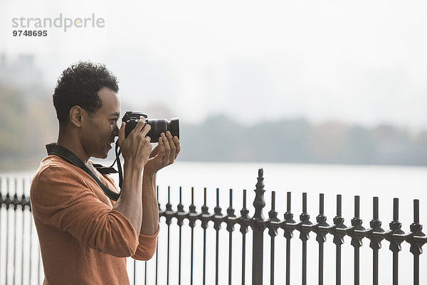 Mann Fotografie nehmen Ufer mischen Mixed