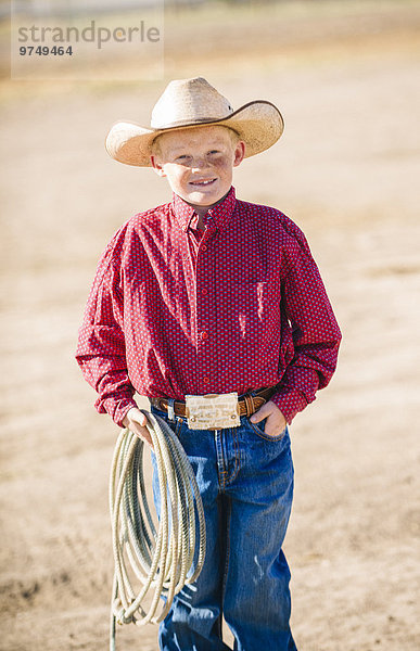 Europäer tragen Junge - Person Kleidung Lasso Cowboy