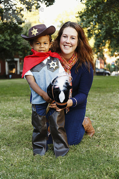 Sohn Kleidung Mutter - Mensch Cowboy Halloween