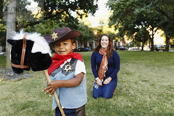 Sohn Kleidung Mutter - Mensch Cowboy Halloween