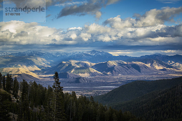 Landschaftlich schön landschaftlich reizvoll Berg Vereinigte Staaten von Amerika USA Ansicht Jackson Wyoming