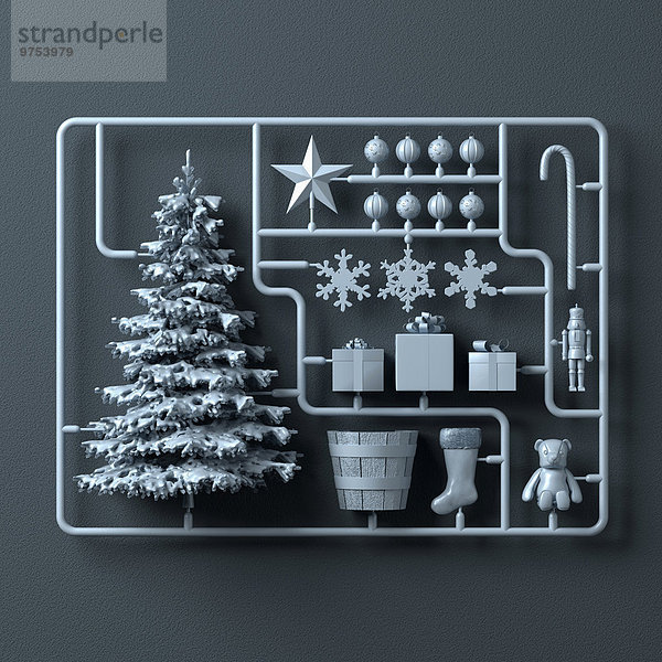 Plastik-Montagesatz für Weihnachten