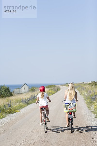 Girls cycling