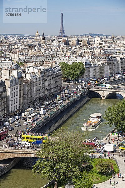 hoch oben Stadtansicht Stadtansichten Paris Hauptstadt Frankreich Ansicht Flachwinkelansicht Winkel