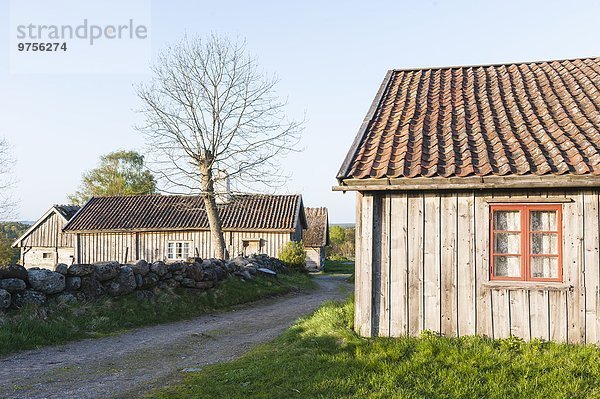 Dorf Blockhaus Holzhäuser