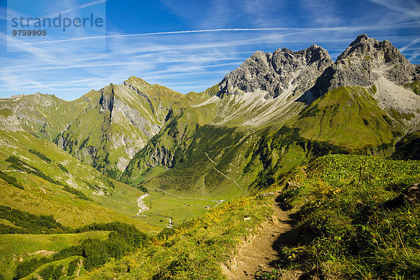 Deutschland  Bayern  Allgäuer Alpen  Blick über das Oytal