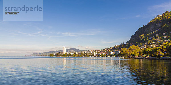 Schweiz  Genfersee  Montreux  Stadtbild