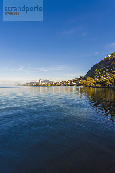 Schweiz  Genfersee  Montreux  Stadtbild