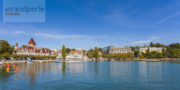 Schweiz  Lausanne  Genfersee  Hafengebiet