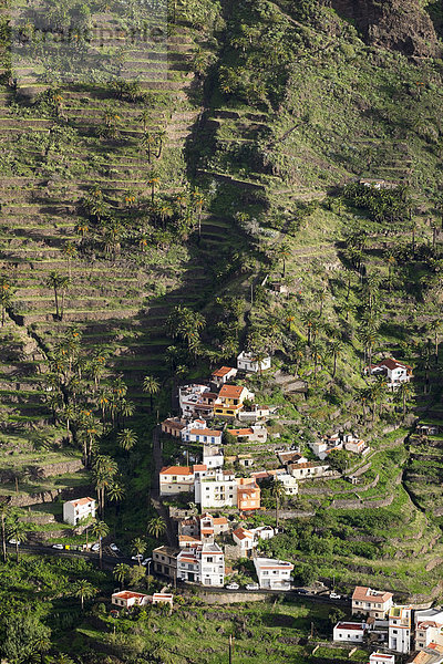 Spanien  Kanarische Inseln  La Gomera  Valle Gran Rey  Blick auf La Vizcaina