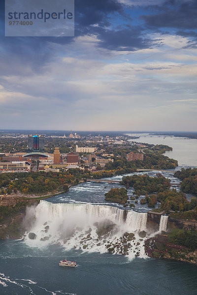 Amerika Nordamerika Ansicht Verbindung Niagarafälle Grenze Kanada neu