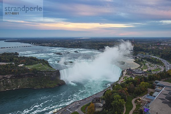 Nordamerika Ansicht Niagarafälle Horseshoe Falls Grenze Kanada neu