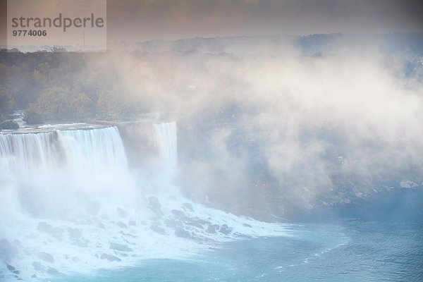 Amerika Braut Morgendämmerung Nordamerika amerikanisch Ansicht Verbindung Niagarafälle Grenze Kanada neu
