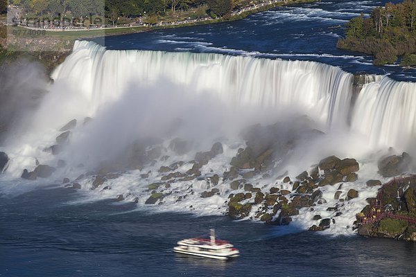 Amerika Braut Nordamerika amerikanisch Ansicht Verbindung Niagarafälle Grenze Kanada neu