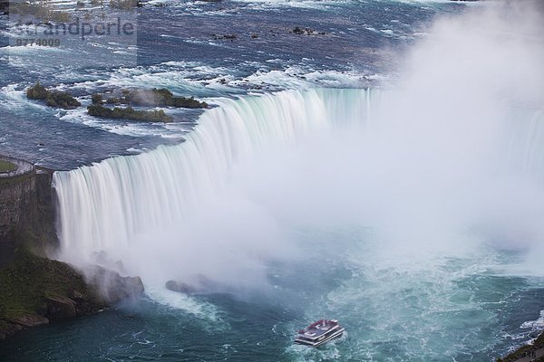 Nordamerika Ansicht Niagarafälle Horseshoe Falls Grenze Kanada neu