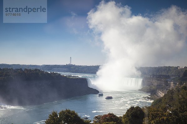 Nordamerika Niagarafälle Horseshoe Falls Grenze Kanada neu