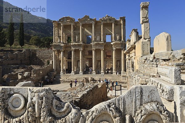 Ruine Celsus Bibliothek Anatolien antik Ephesos Eurasien römisch Türkei