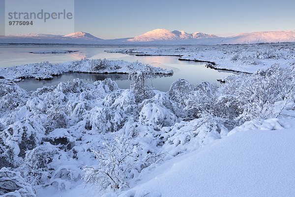 entfernt Wasserrand durchsichtig transparent transparente transparentes Berg bedecken See Ansicht Nachmittag UNESCO-Welterbe Distanz Island Schnee