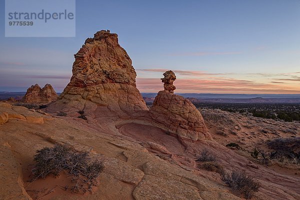 Amerika Wolke Steilküste Morgendämmerung Anordnung Monument Nordamerika pink Arizona Verbindung Sandstein