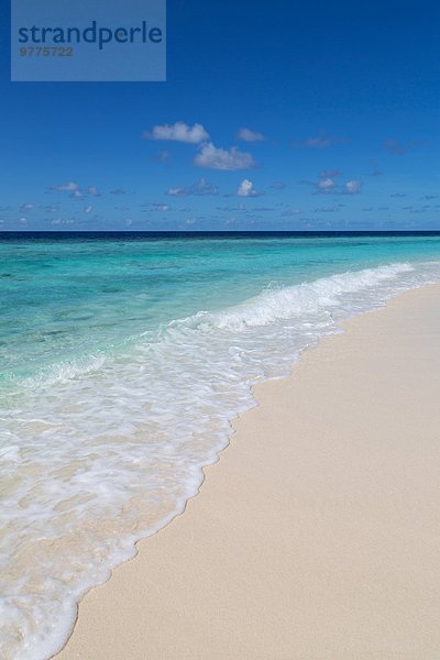 leer Schönheit Küste Insel Malediven Asien Indischer Ozean Indik
