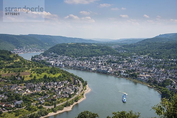 Europa über Fluss Ansicht UNESCO-Welterbe Deutschland Rheintal Rheinland-Pfalz