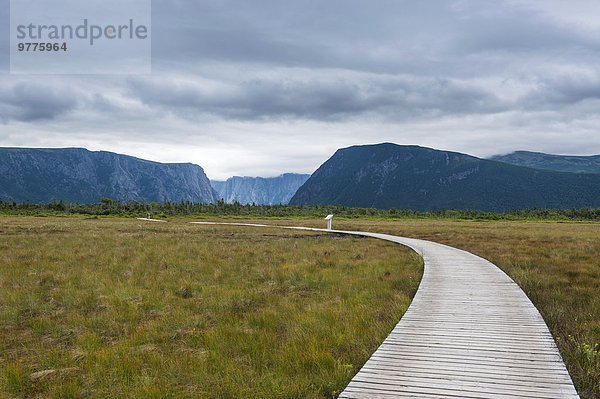 Nationalpark Weg Nordamerika vorwärts UNESCO-Welterbe Neufundland Kanada Teich