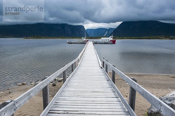 Nationalpark Nordamerika Steg UNESCO-Welterbe Neufundland Kanada Teich