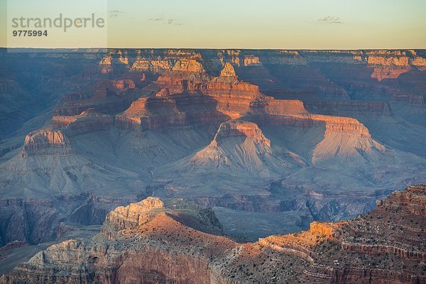 Amerika Sonnenuntergang über Ehrfurcht Nordamerika Arizona Verbindung UNESCO-Welterbe Schlucht South Rim