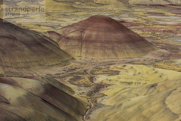 Tag Amerika Hügel Bett bunt Monument Nordamerika streichen streicht streichend anstreichen anstreichend Verbindung Einheit Fossil Oregon