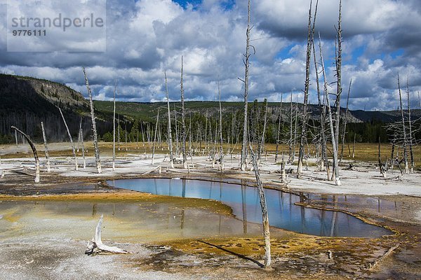 Amerika schwarz Sand Nordamerika Verbindung UNESCO-Welterbe Yellowstone Nationalpark Wyoming