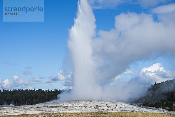 Amerika Vulkanausbruch Ausbruch Eruption Geysir Nordamerika Verbindung Religion UNESCO-Welterbe Yellowstone Nationalpark alt Wyoming