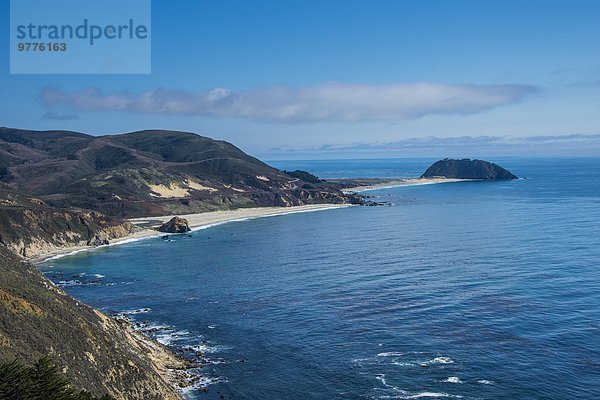 Vereinigte Staaten von Amerika USA nahe Strand Sand zeigen Big Sur Kalifornien