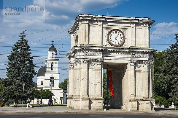 Chisinau Hauptstadt Brücke Osteuropa Krippenfigur Moldawien