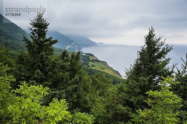 Nationalpark über Küste Nordamerika Ansicht Kanada Cape Breton Island Highlands Nova Scotia Neuschottland