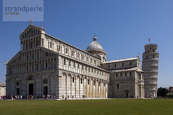 hinter angelehnt Europa Kathedrale UNESCO-Welterbe Italien Pisa Toskana
