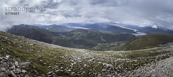 Spur Europa Berg Großbritannien Tourist Ansicht Richtung Tal Highlands Nevis Schottland