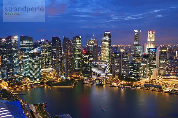 Finanzen Nacht Mittelpunkt Südostasien Asien Ortsteil Innenstadt Singapur