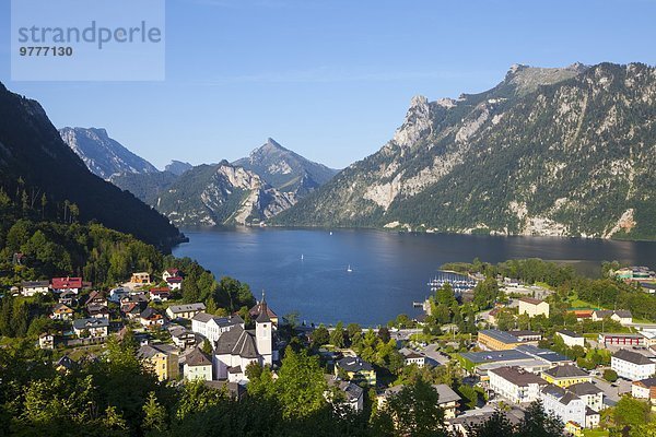 Europa über Ansicht Erhöhte Ansicht Aufsicht heben Sehenswürdigkeit Österreich Salzkammergut Oberösterreich