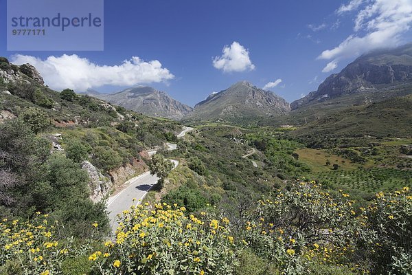 Europa Berg Tal Fluss Kreta Griechenland Griechische Inseln