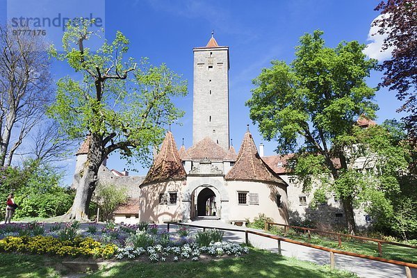 Europa Fernverkehrsstraße Eingang Bastei Bayern Franken Deutschland Romantik