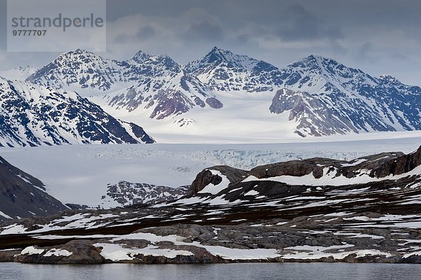 Europa Berg Schnee Norwegen Gletscher Rückansicht Arktis Skandinavien