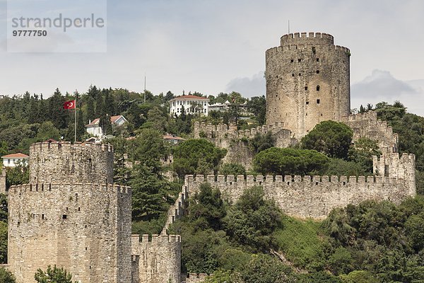 Europa Festung Ansicht Erhöhte Ansicht Aufsicht heben Bosporus Istanbul Meerenge Türkei