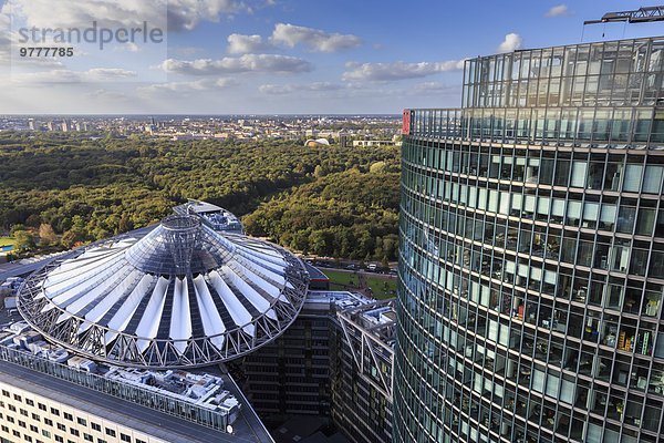 Erhöhte Ansicht Aufsicht Berlin Hauptstadt Europa Büro Deutschland Potsdamer Platz Sony Center