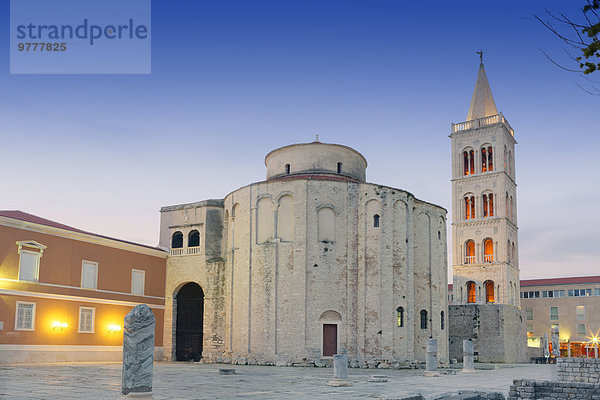 Europa Kirche Kirchturm Kroatien Dalmatien