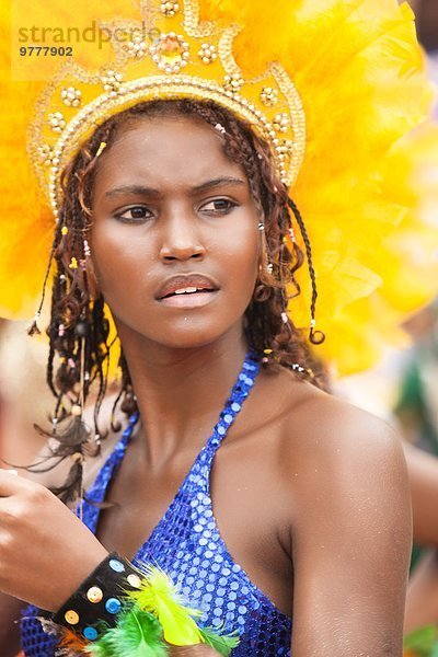 hoch oben Frau Kleidung Karneval Brasilien Pernambuco Südamerika